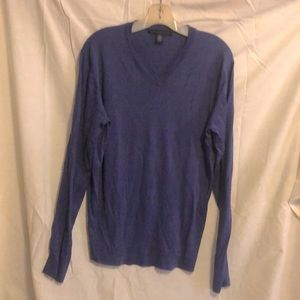 Kenneth Cole blue v-neck lightweight sweater sz lg
